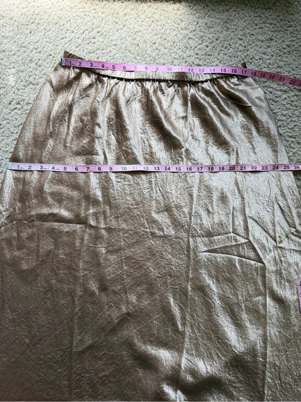 Eileen Fisher Textured Satin Slip Skirt XL Biscuit NWT - Picture 7 of 10